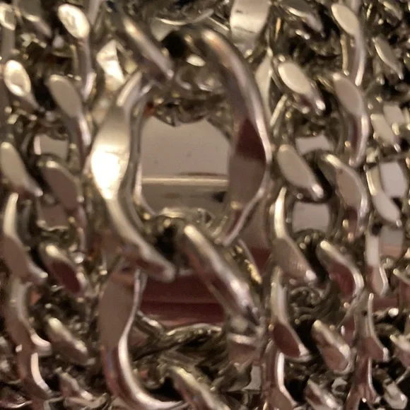 Silver heavy metal slip on bracelet - Picture 4 of 4